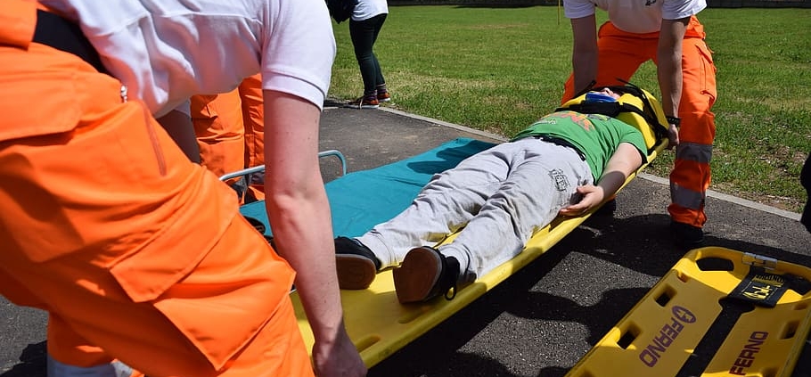 Paramedics responding to an emergency